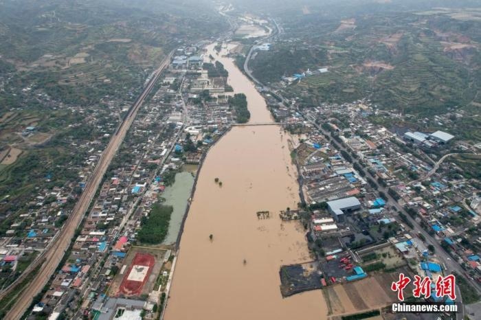 10月10日，山西省介休市義棠鎮(zhèn)，汾河水位上漲。 <a target='_blank' href='http://www.chinanews.com/'>中新社</a>記者 韋亮 攝