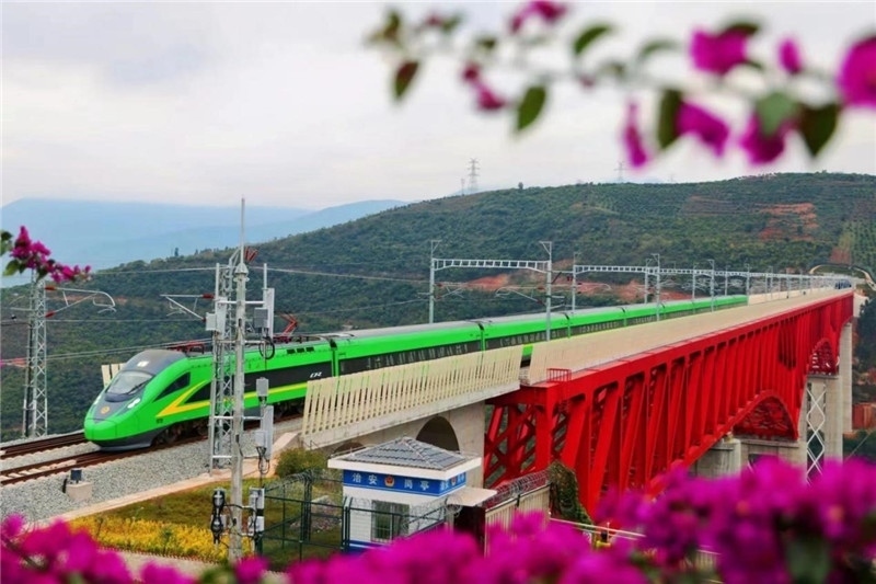 中老鐵路。昆明鐵路局供圖