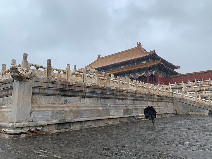 雨中故宮。人民網(wǎng)記者劉微 攝