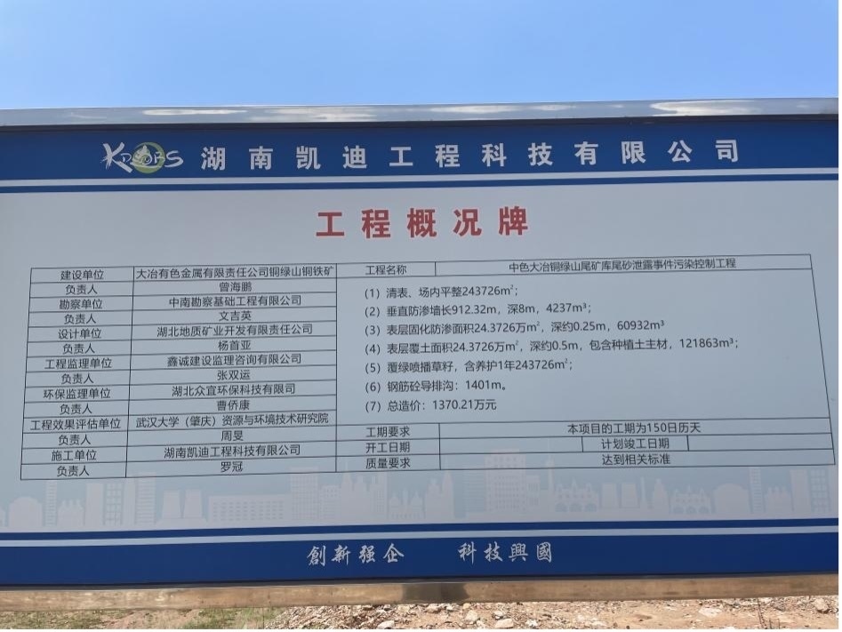 工程概況牌。 人民網(wǎng)記者 楊喬攝