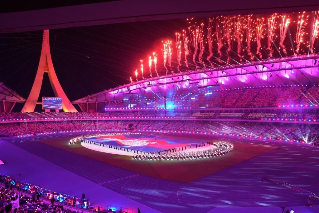 5月5日，第32屆東南亞運動會在柬埔寨首都金邊的國家體育場開幕。