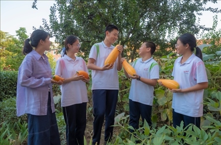 密云區(qū)第五中學(xué)豐收節(jié)活動。北京市教委供圖