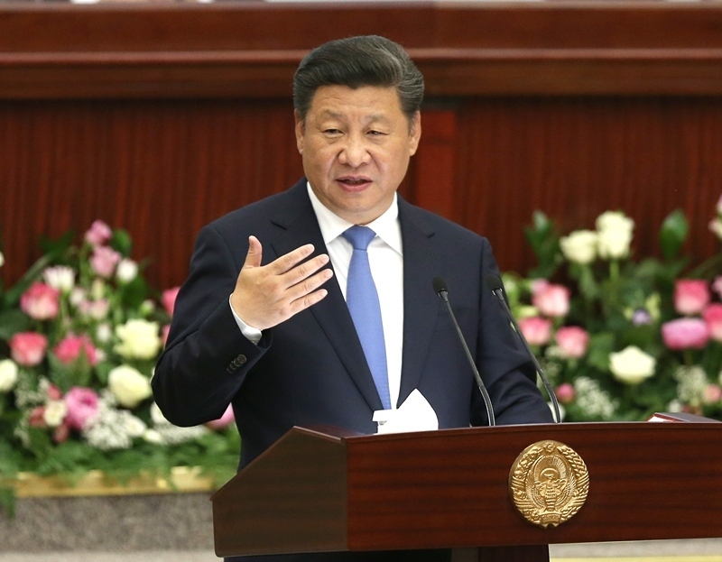 2016年6月22日，國家主席習(xí)近平在塔什干烏茲別克斯坦最高會(huì)議立法院發(fā)表題為《攜手共創(chuàng)絲綢之路新輝煌》的重要演講。