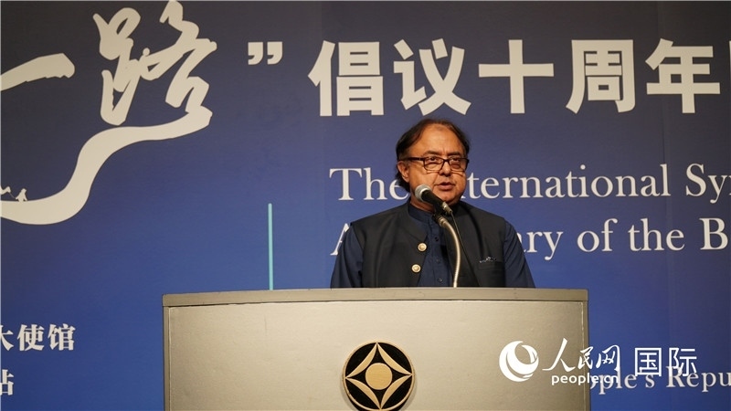 巴基斯坦駐日大使塔拉爾發(fā)言。人民網(wǎng) 蔣曉辰攝