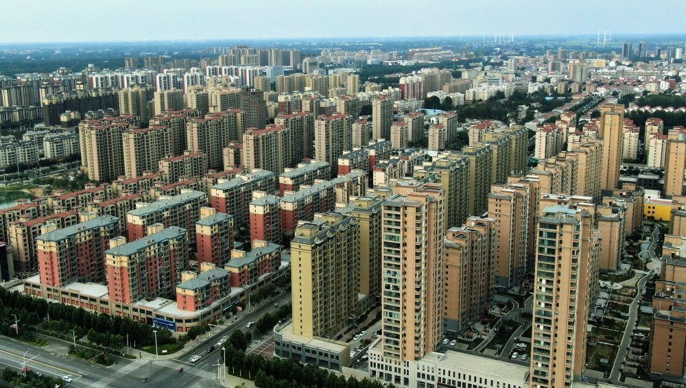這是2021年6月23日拍攝的蘭考縣縣城（無(wú)人機(jī)照片）。新華社記者 李安 攝