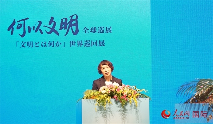 中央廣播電視總臺(tái)副臺(tái)長(zhǎng)邢博致辭。人民網(wǎng) 蔣曉辰攝