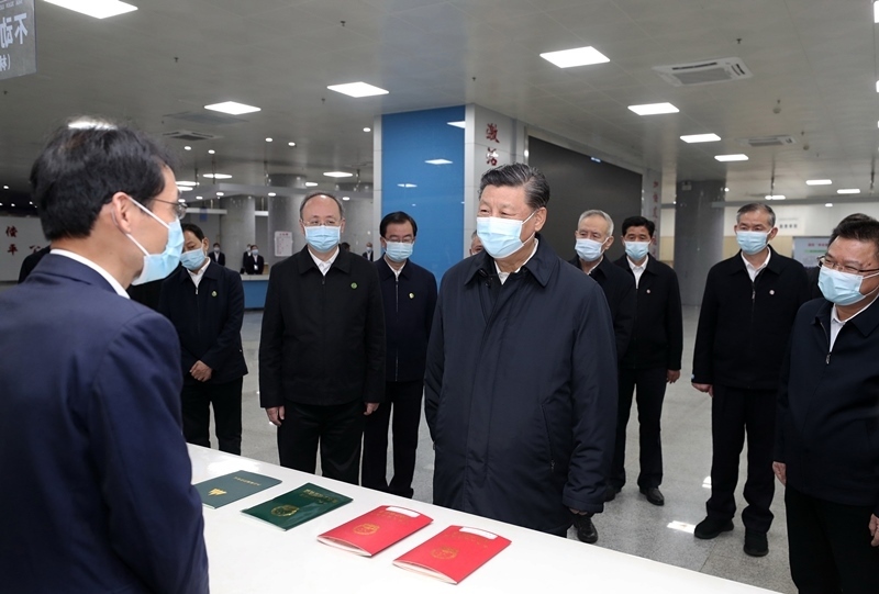 2021年3月23日，習(xí)近平在福建三明沙縣農(nóng)村產(chǎn)權(quán)交易中心考察。