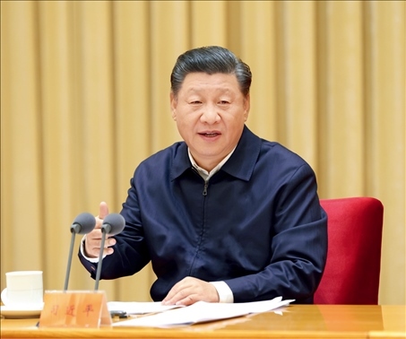 2020年11月16日至17日，中央全面依法治國(guó)工作會(huì)議在北京召開(kāi)。中共中央總書(shū)記、國(guó)家主席、中央軍委主席習(xí)近平出席會(huì)議并發(fā)表重要講話。圖/新華社記者 龐興雷 攝