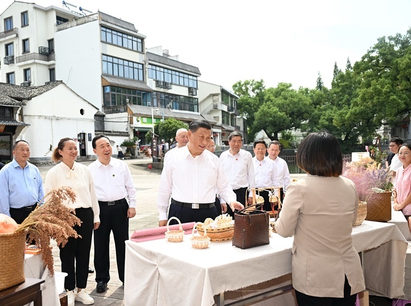 2023年9月20日，習(xí)近平在金華市義烏市后宅街道李祖村考察。