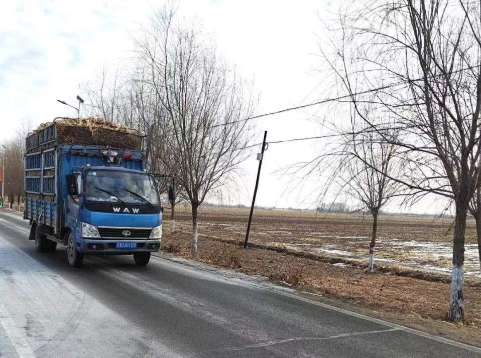 貨車行駛在公主嶺市農村公路上。公主嶺市委宣傳部供圖