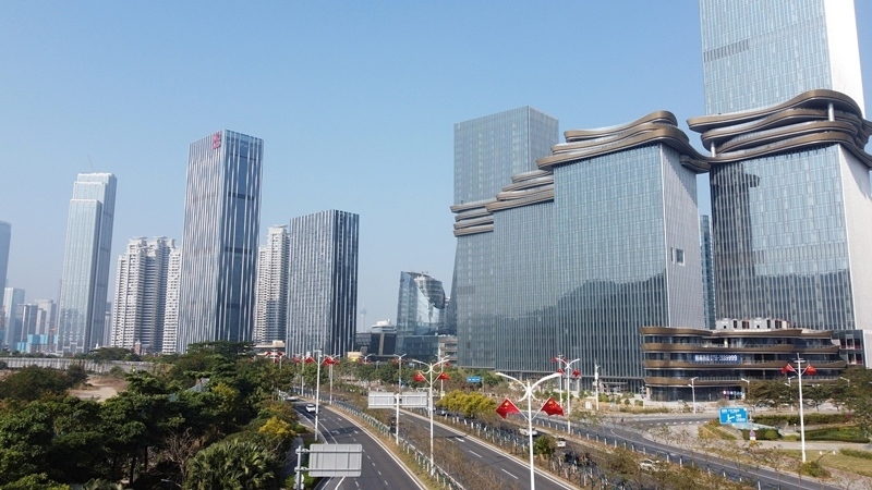 2024年1月1日，廣東珠海，橫琴粵澳深度合作區(qū)樓群。