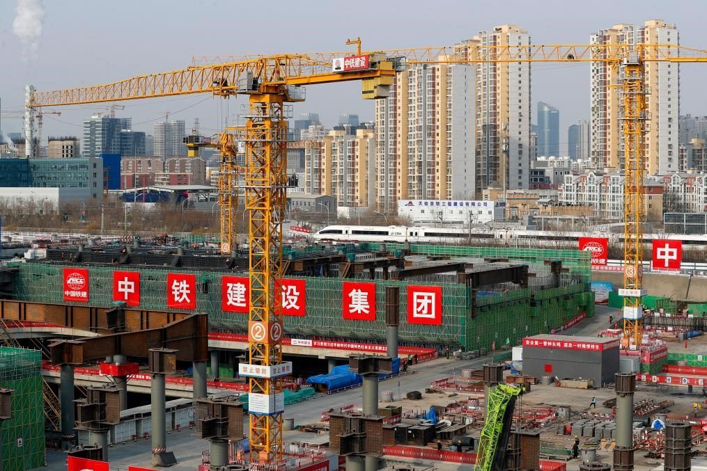 2月2日，北京城市副中心站綜合交通樞紐工程建設(shè)現(xiàn)場。新華社記者 李木子 攝