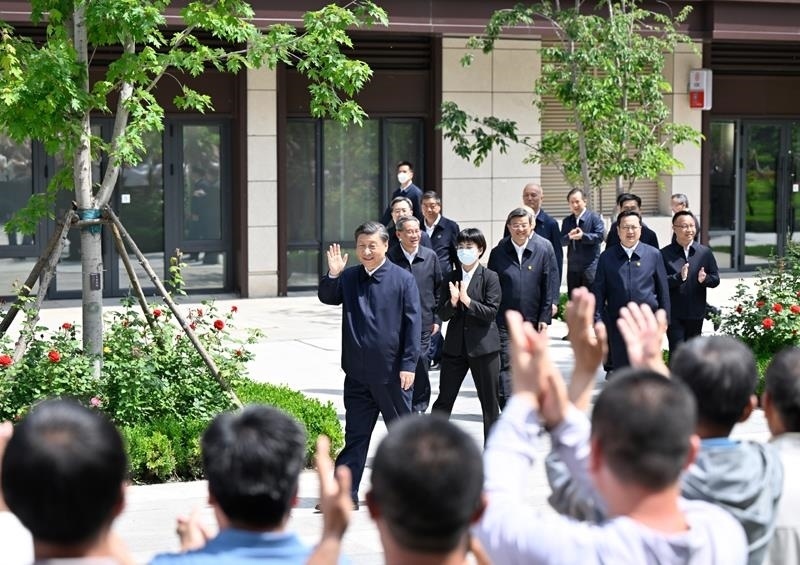 △2023年5月10日，習(xí)近平總書記在河北雄安新區(qū)考察調(diào)研。