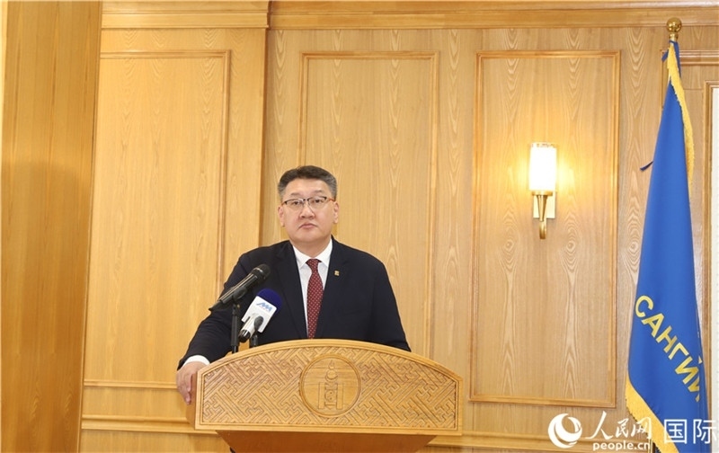 扎布赫楞部長致辭。人民網記者 霍文攝