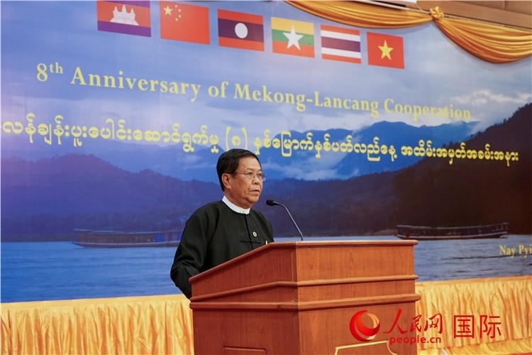 緬甸副總理兼外交部長(zhǎng)丹穗致辭。人民網(wǎng)記者 謝佳君攝