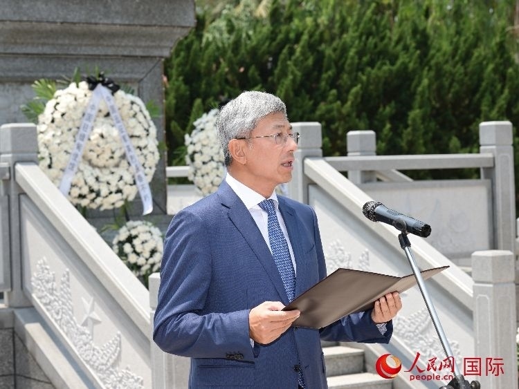 陳海大使發(fā)表致辭。人民網(wǎng)記者 謝佳君攝