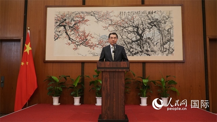 中國駐日本大使吳江浩致辭。人民網(wǎng) 蔣曉辰攝