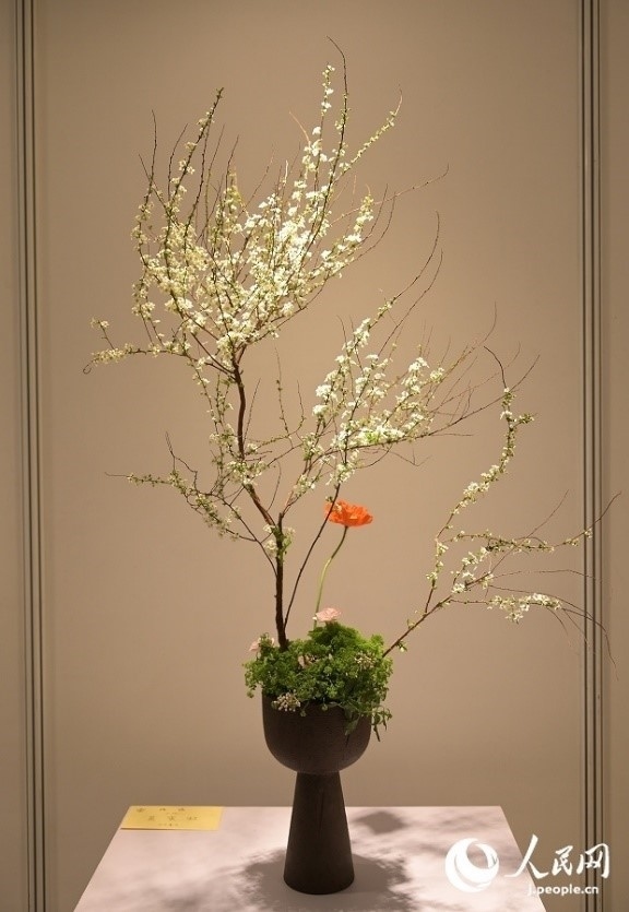 插花作品。人民網(wǎng) 玄番登史江攝