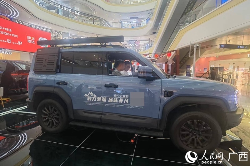 消費者在商場選購汽車。人民網(wǎng)記者 陳燕攝