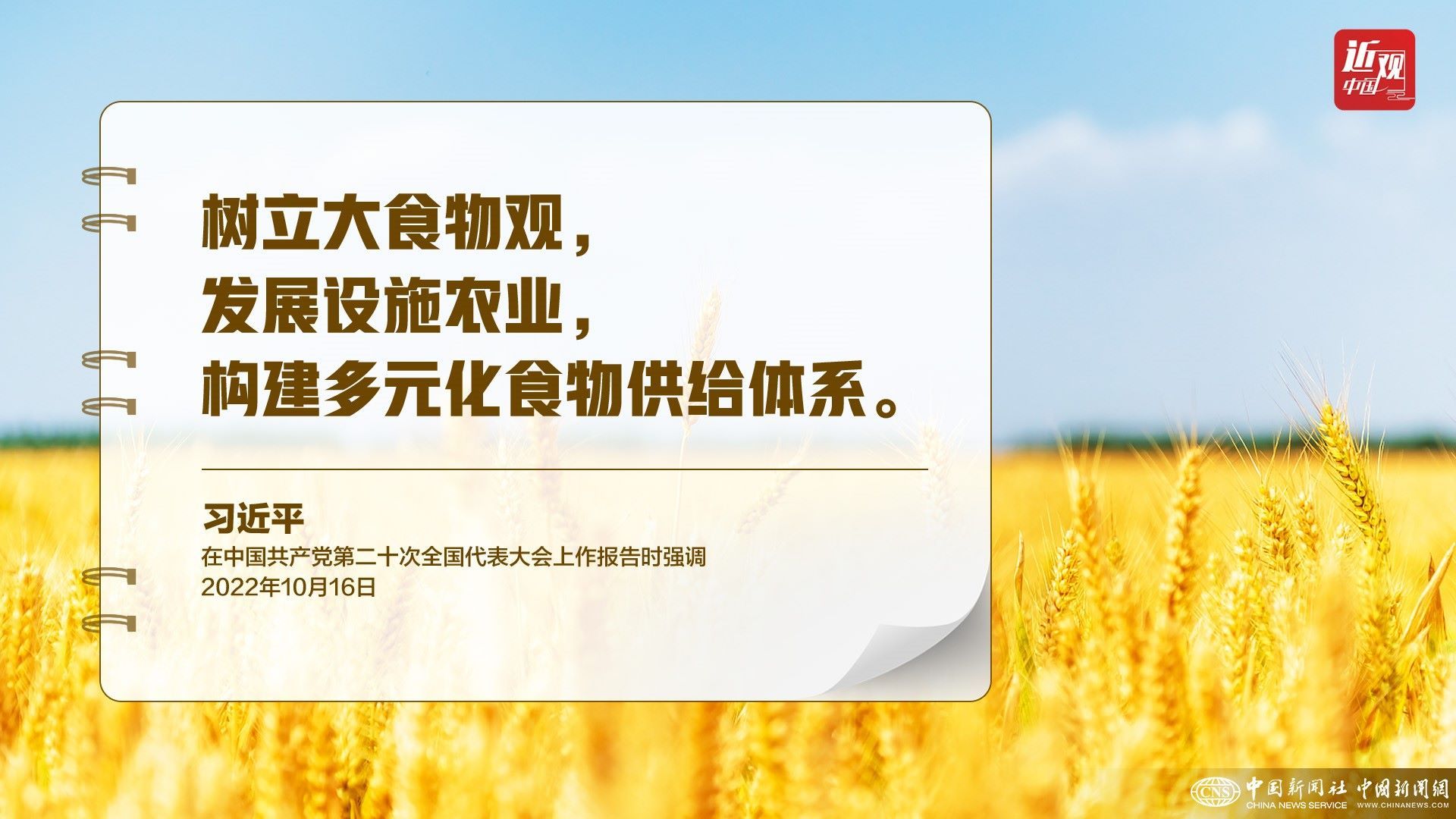 習(xí)近平：樹立大食物觀，構(gòu)建多元化食物供給體系