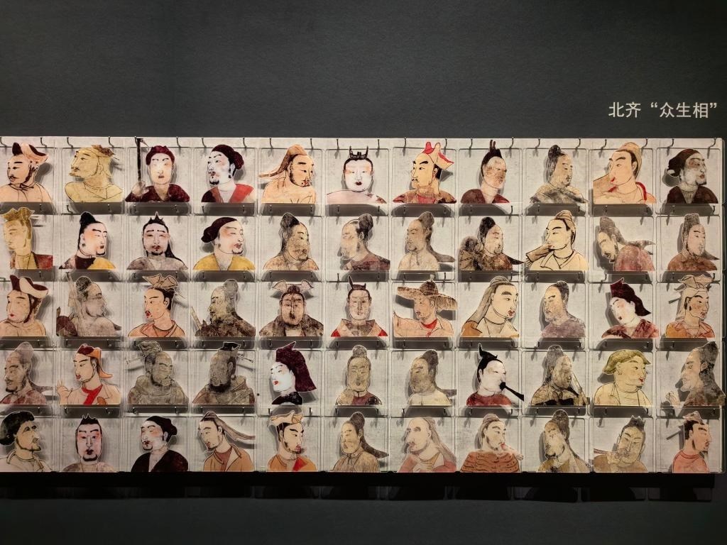 太原北齊壁畫博物館從山西北朝壁畫中提取人物元素展現(xiàn)當(dāng)時(shí)民族融合、文化交流。太原北齊壁畫博物館供圖