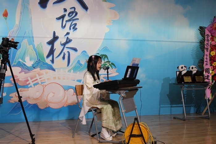 參賽選手在比賽中進行中華才藝展示。