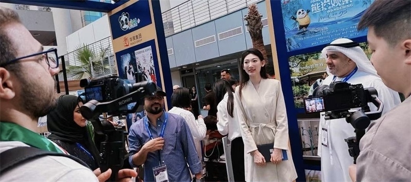 中國聯(lián)合展臺引發(fā)阿拉伯媒體關(guān)注。主辦方供圖