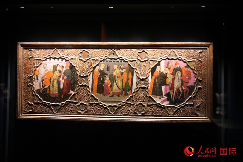 展覽“傳奇之旅：馬可·波羅與絲綢之路上的世界”展品。人民網(wǎng) 殷韜攝