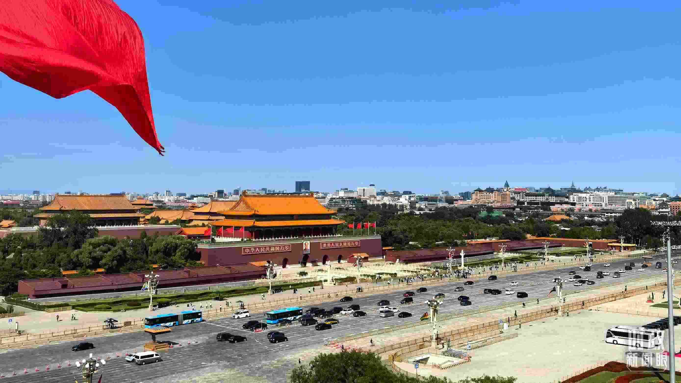 △9月2日，北京晴空萬里。（總臺央視記者張垚拍攝）