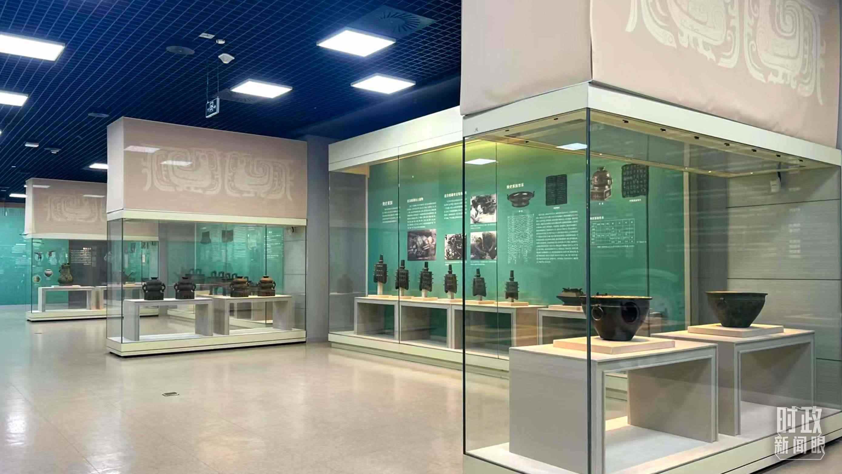 △ 寶雞青銅器博物院內(nèi)展陳。（總臺記者崔剛拍攝）