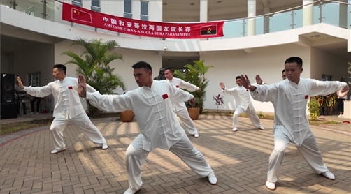 武術表演《武風琳瑯》。內(nèi)圖大學孔子學院供圖