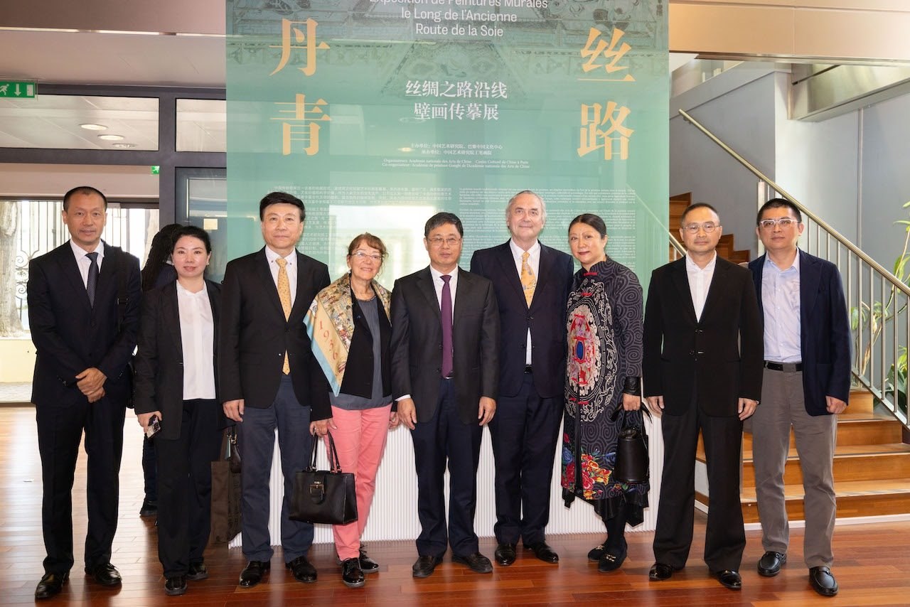 “絲路丹青——絲綢之路沿線壁畫傳摹展”在巴黎中國文化中心隆重開幕。中國藝術(shù)研究院供圖