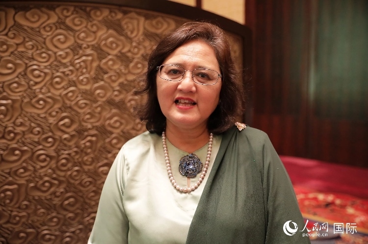 馬來西亞高教部高教司司長阿茲琳達(dá)接受人民網(wǎng)采訪。人民網(wǎng) 王婧攝