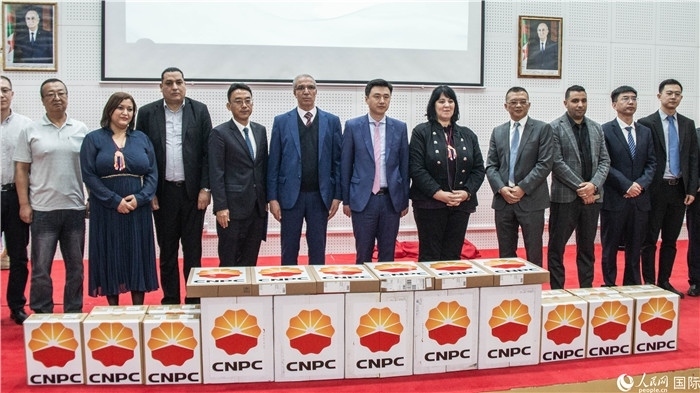 中企向阿爾及利亞大學捐贈電教設備活動現場。人民網記者 郝瑞敏攝