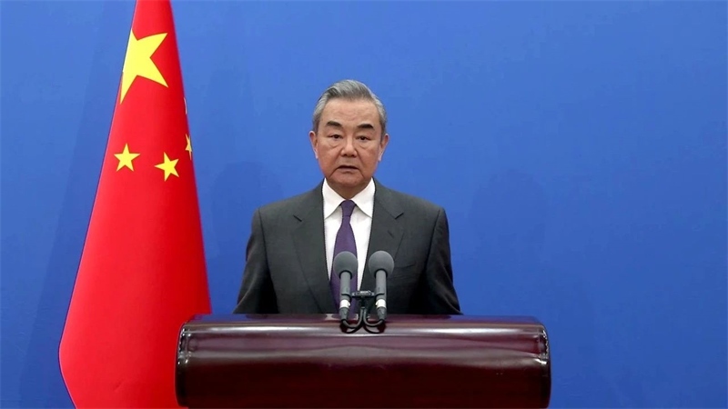 中共中央政治局委員、中央外辦主任王毅發(fā)表視頻致辭。主辦方供圖