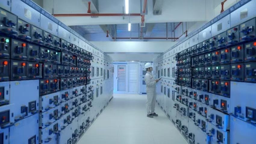 300兆瓦壓氣儲能示范工程低壓配電室。受訪者供圖