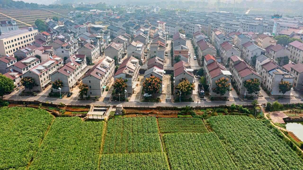 衢州市衢江區(qū)云溪鄉(xiāng)希望新村鳥瞰圖。衢州市衢江區(qū)委宣傳部 供圖