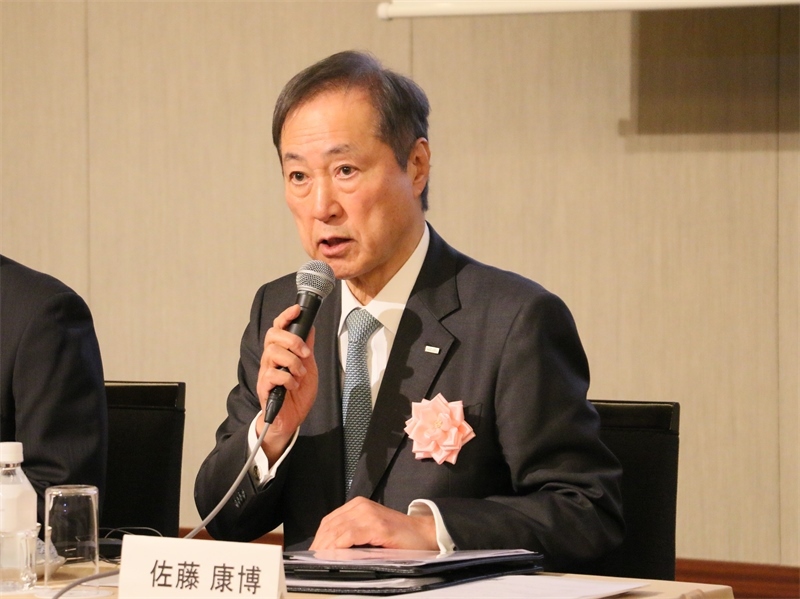 日中投資促進機構(gòu)會長佐藤康博致辭。人民網(wǎng) 許可攝