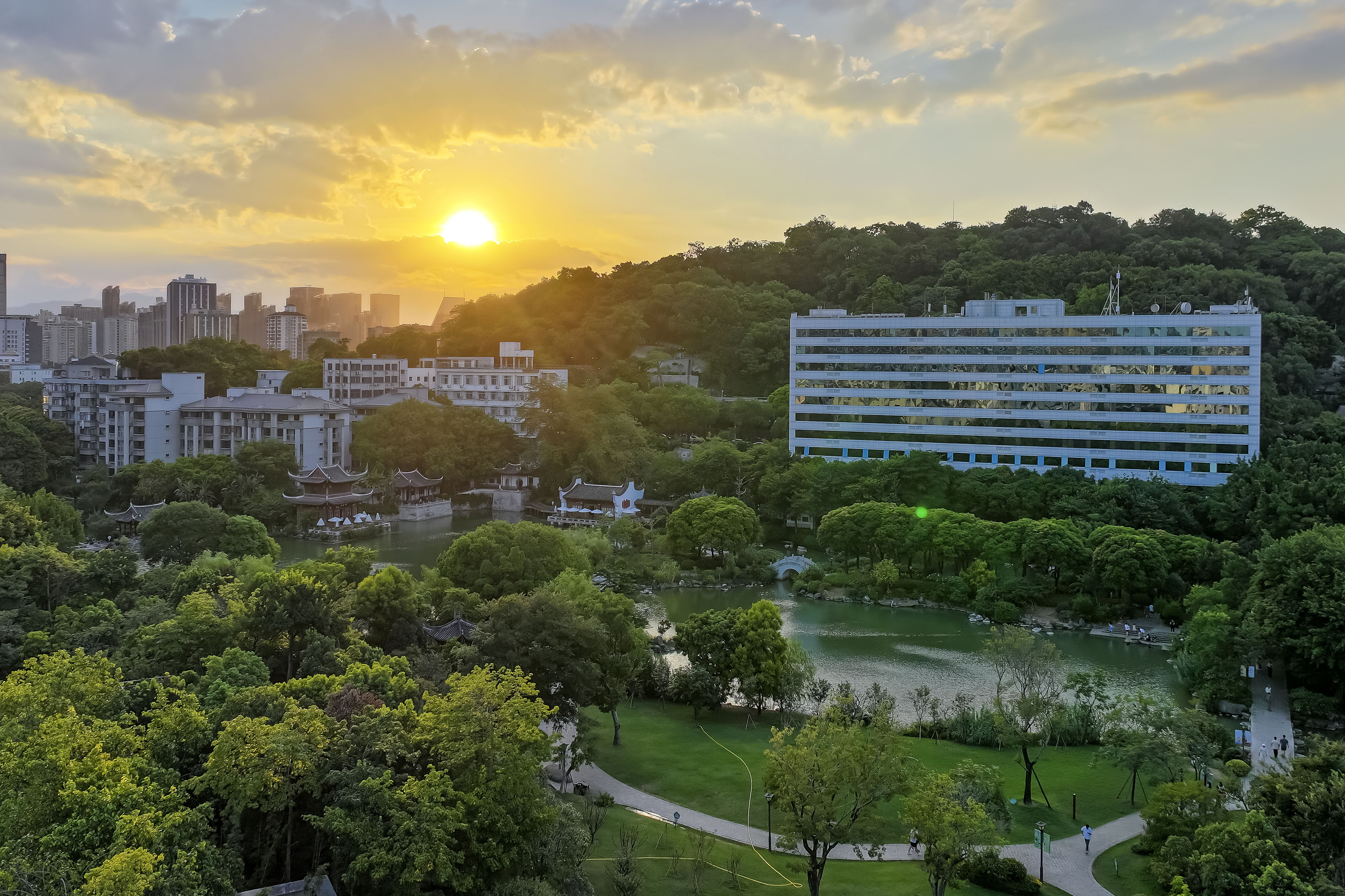 2024年7月17日，福州市鼓樓區(qū)黎明湖生態(tài)濕地公園。