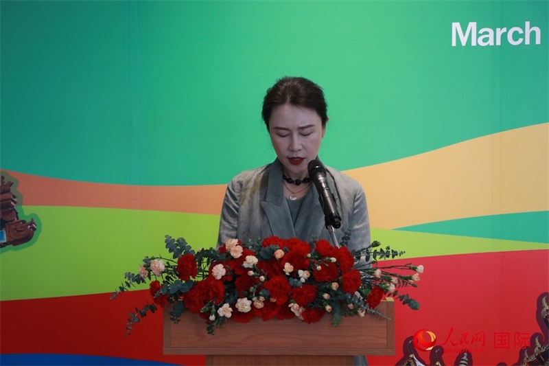 華彬文化基金會秘書長盧戰(zhàn)發(fā)表講話。朱瀟逸攝