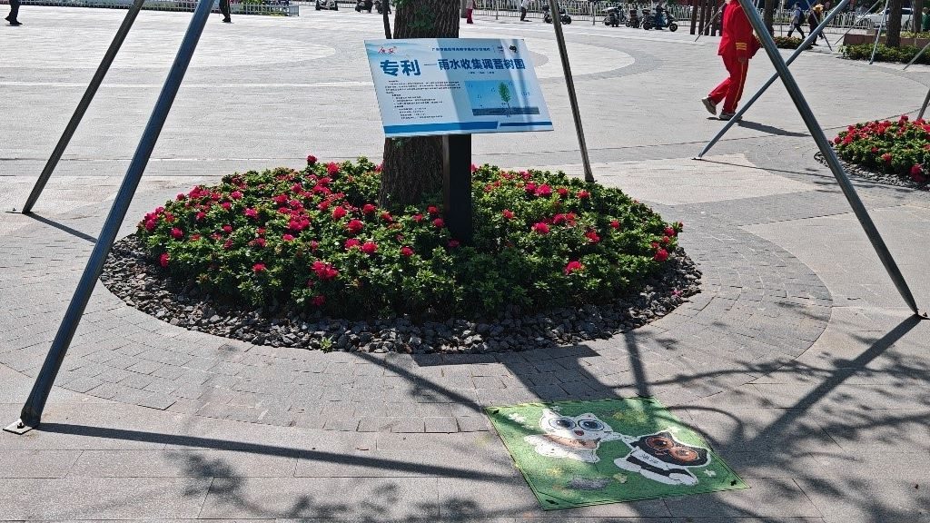 廣安“雨水收集調(diào)蓄樹池”，已在市內(nèi)公園落地運(yùn)用。受訪者供圖