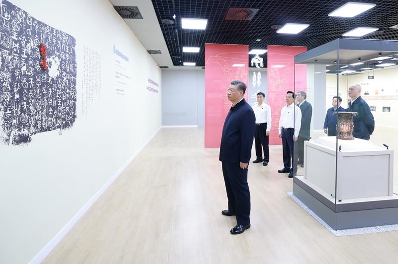 △2024年9月10日，習(xí)近平總書記來到陜西寶雞市參觀寶雞青銅器博物院。